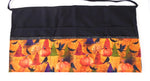 Witches Hats And Pumpkins Halloween Cotton Fabric Vendor/Server/Waitress/Utility/Teacher Apron, Half Apron with 6 pockets