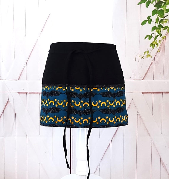 Storybook Halloween - Server/Waitress/Utility/Teacher Half Apron with 6 Pockets