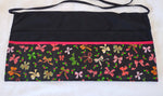Patterned Bows & Holly Cotton Fabric/Server/Waitress/Utility/Teacher Apron, Half Apron with 6 pockets