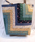Quilted tote bag, made from up-cycled vintage quilt