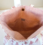 Pink Glitter Christmas Trees Tote Bag – Handmade Holiday Tote