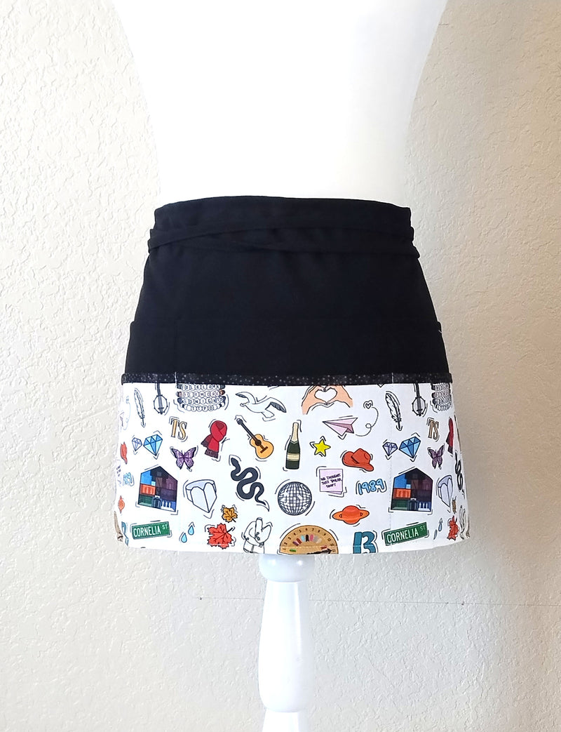 Singer Era Pop Star Eras Tour Swift, Half Apron with 6 pockets