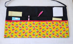 Cherry Print Half Apron with 6 Pockets