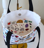 TS Icons White Tote Bag – 1989 Era Inspired Pop Star Fabric