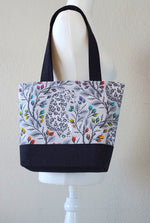 Tula Pink Grayworks Snow Leopard Tote Bag